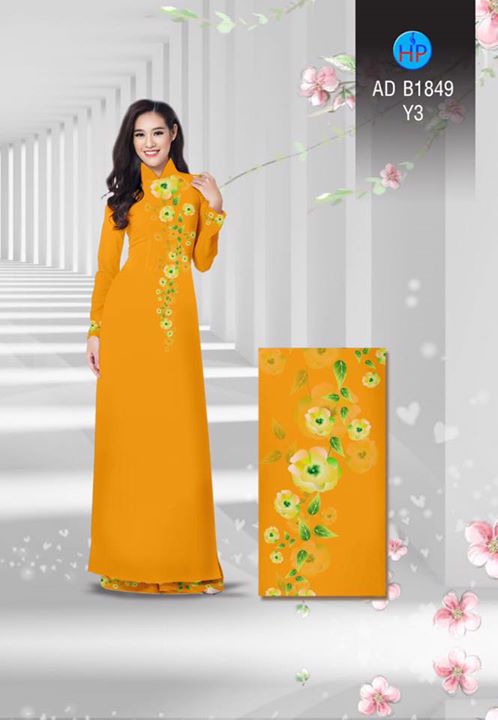 Vải áo dài Hoa in 3D AD B1849 27