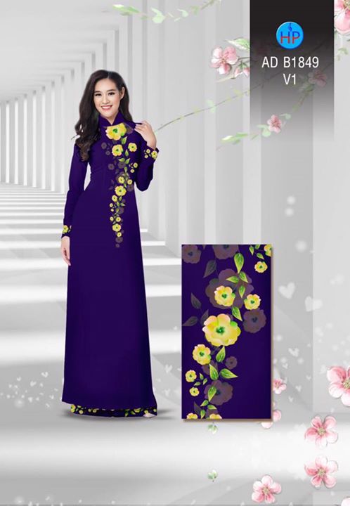 Vải áo dài Hoa in 3D AD B1849 30