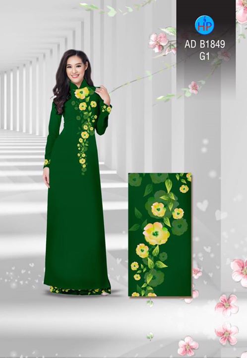 Vải áo dài Hoa in 3D AD B1849 32