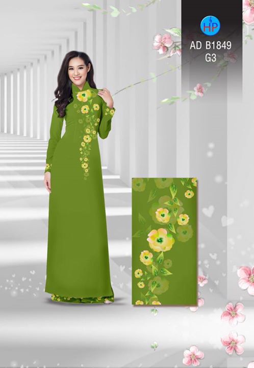 Vải áo dài Hoa in 3D AD B1849 33