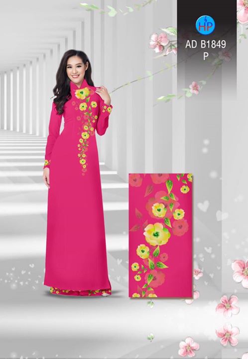 Vải áo dài Hoa in 3D AD B1849 34