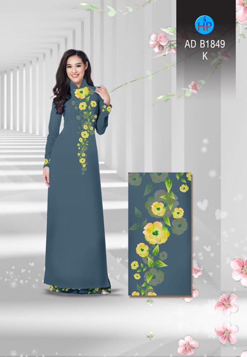 Vải áo dài Hoa in 3D AD B1849 35
