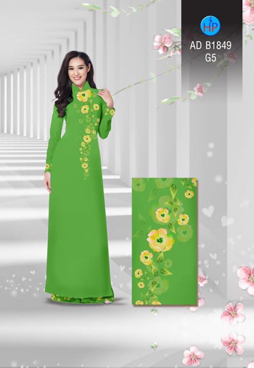 Vải áo dài Hoa in 3D AD B1849 36