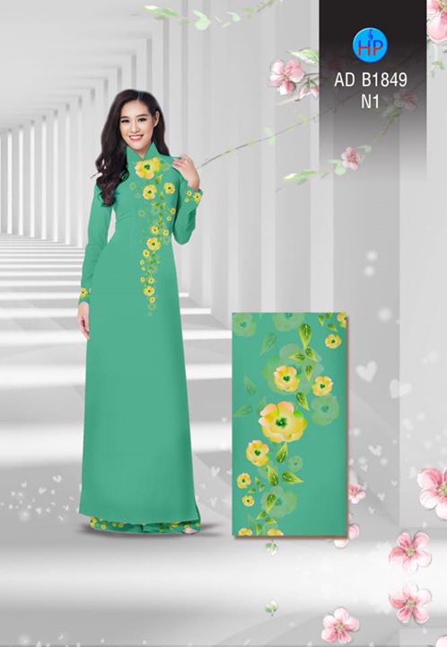 Vải áo dài Hoa in 3D AD B1849 37