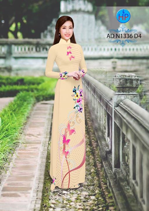Vải áo dài Hoa và bướm AD N1336 30