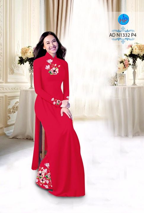 Vải áo dài Hoa in 3D AD N1332 34