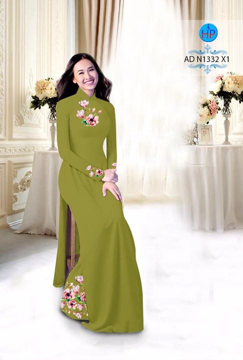 Vải áo dài Hoa in 3D AD N1332 36