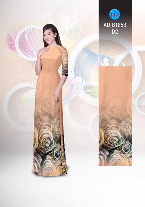 Vải áo dài Hoa ảo 3D AD B1858 30