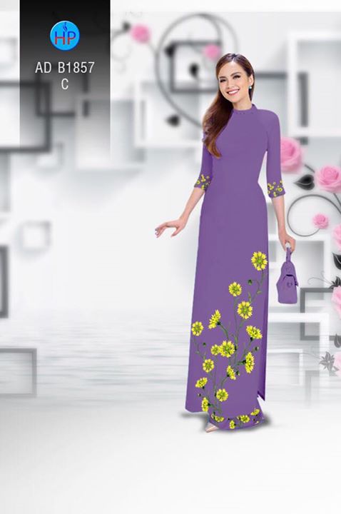 Vải áo dài Hoa in 3D AD B1857 27
