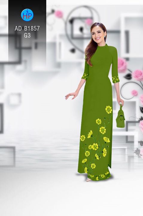 Vải áo dài Hoa in 3D AD B1857 31