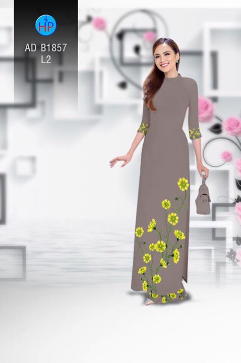 Vải áo dài Hoa in 3D AD B1857 33