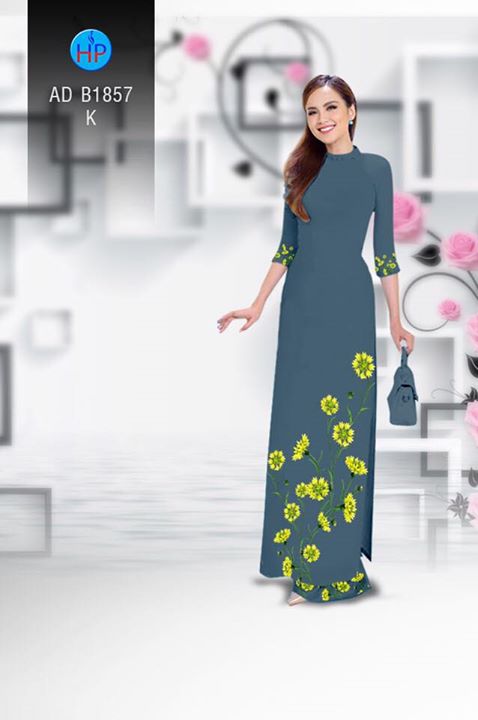 Vải áo dài Hoa in 3D AD B1857 32