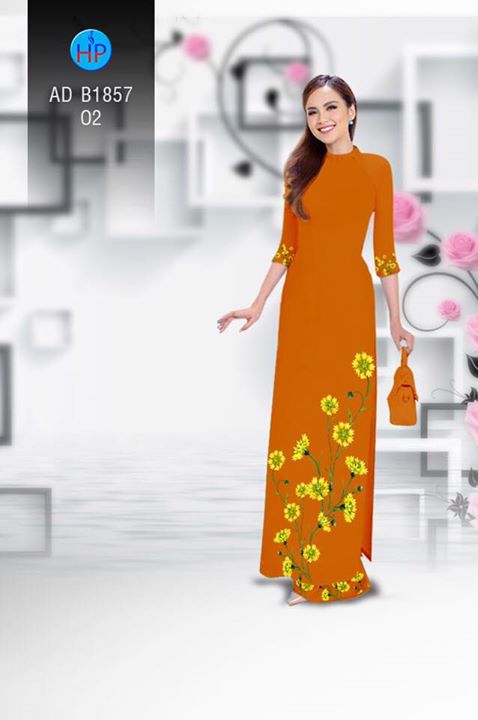 Vải áo dài Hoa in 3D AD B1857 34