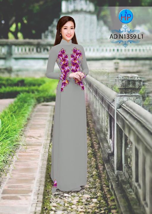 Vải áo dài Hoa in 3D AD N1359 34