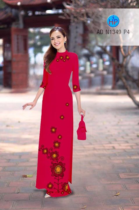 Vải áo dài Hoa in 3D AD N1349 34
