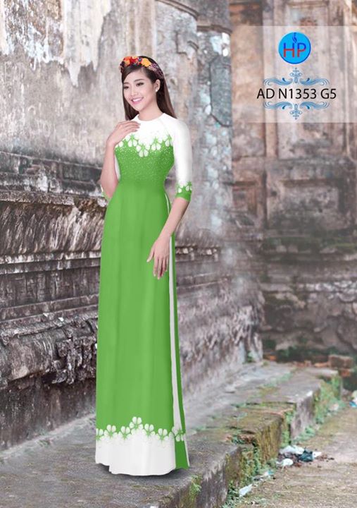 Vải áo dài Hoa in 3D AD N1353 35