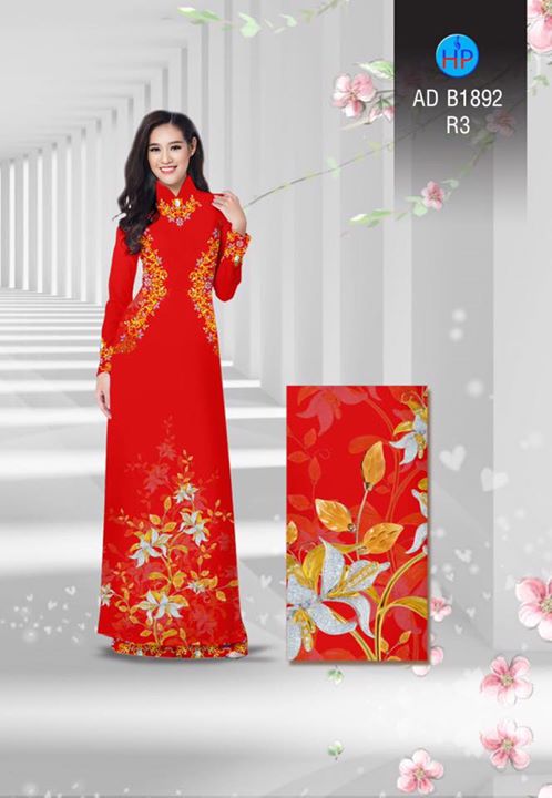 Vải áo dài Hoa in 3D AD B1892 37