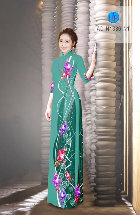 Vải áo dài Hoa Cẩm Chướng AD N1386 50