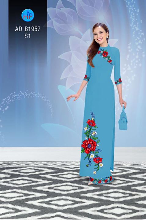 Vải áo dài Hoa in 3D AD B1957 29