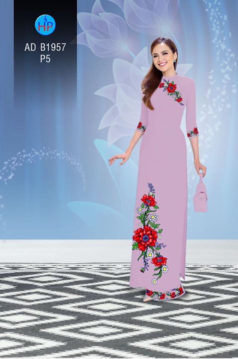 Vải áo dài Hoa in 3D AD B1957 33