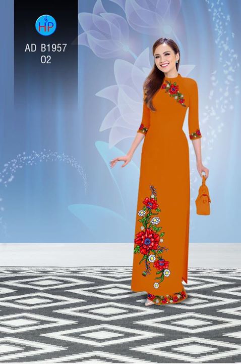 Vải áo dài Hoa in 3D AD B1957 36