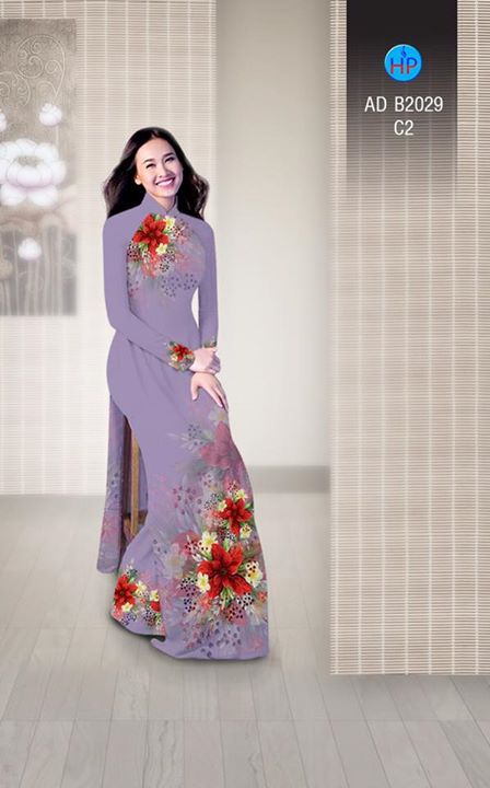Vải áo dài Hoa in 3D AD B2029 28