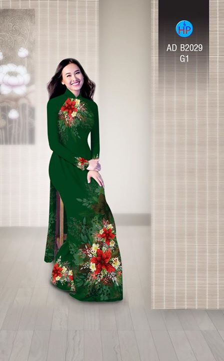 Vải áo dài Hoa in 3D AD B2029 27