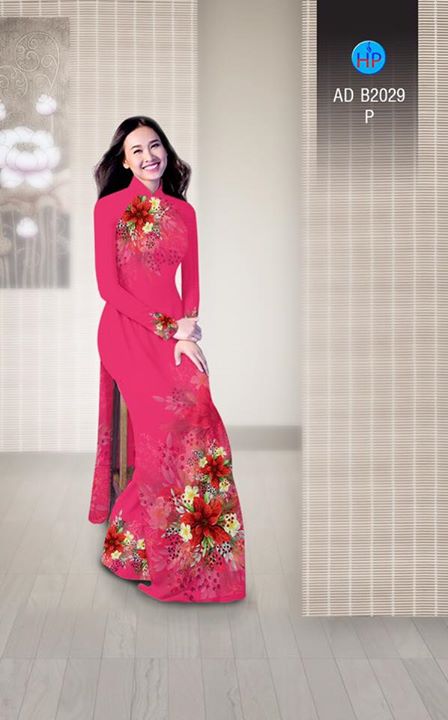 Vải áo dài Hoa in 3D AD B2029 31