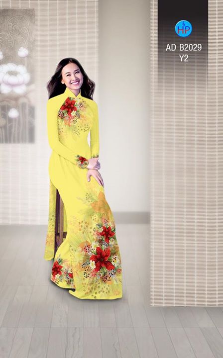 Vải áo dài Hoa in 3D AD B2029 35