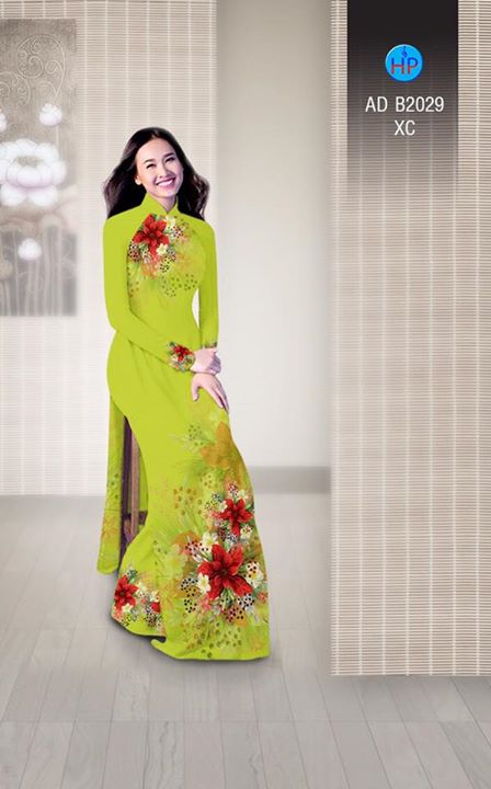 Vải áo dài Hoa in 3D AD B2029 37
