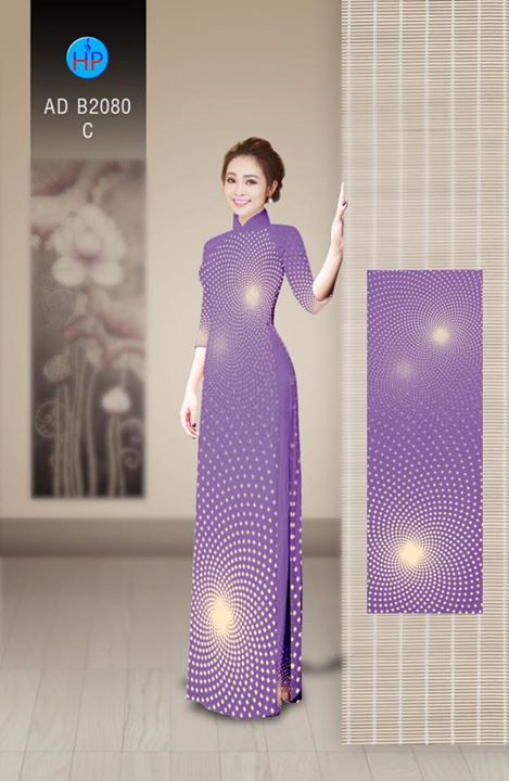 Vải áo dài Hoa bi 3D AD B2080 27