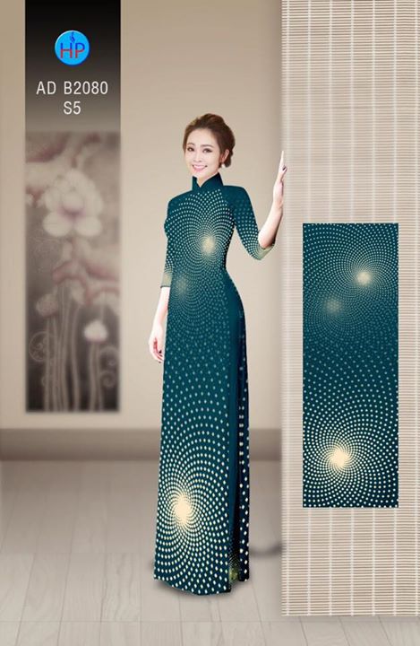 Vải áo dài Hoa bi 3D AD B2080 35