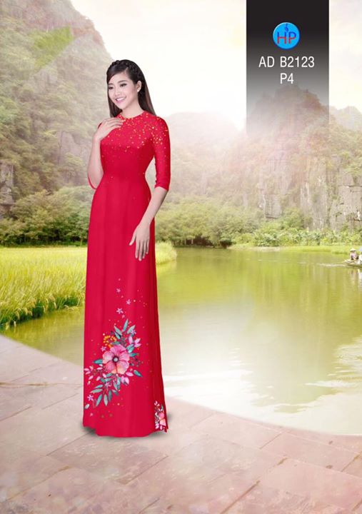 Vải áo dài Hoa in 3D AD B2123 26