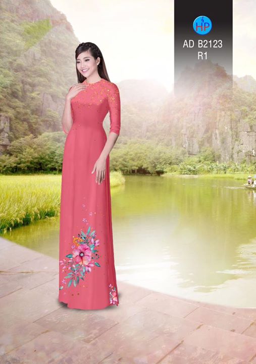 Vải áo dài Hoa in 3D AD B2123 28