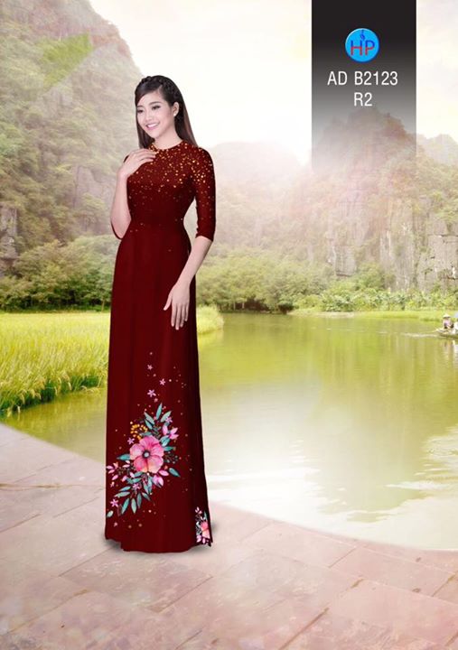 Vải áo dài Hoa in 3D AD B2123 27