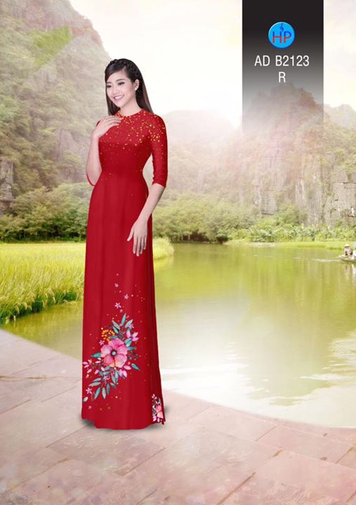 Vải áo dài Hoa in 3D AD B2123 29