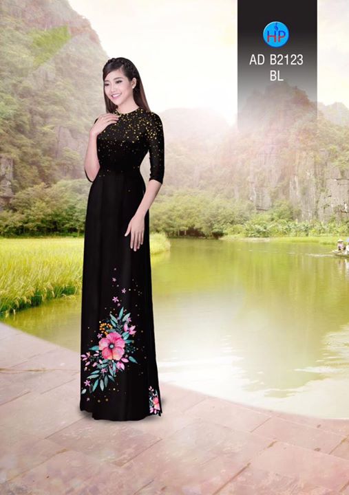 Vải áo dài Hoa in 3D AD B2123 33