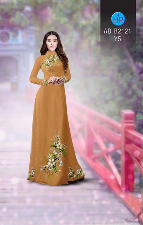 Vải áo dài Hoa in 3D AD B2121 35