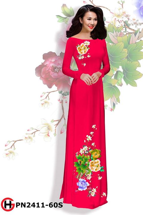 Vải áo dài Hoa đẹp AD PN 2411 35