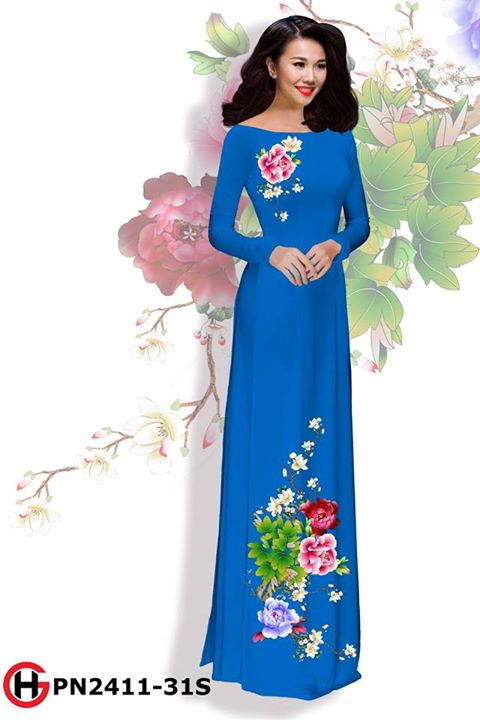 Vải áo dài Hoa đẹp AD PN 2411 36