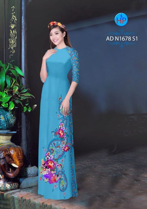Vải áo dài Hoa in 3D AD N1678 30