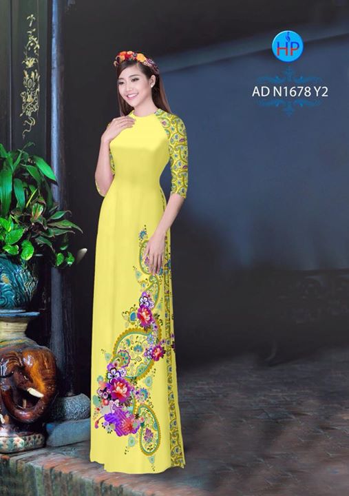Vải áo dài Hoa in 3D AD N1678 29