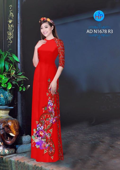 Vải áo dài Hoa in 3D AD N1678 33