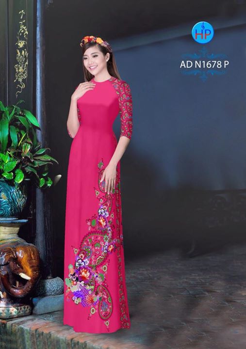 Vải áo dài Hoa in 3D AD N1678 31