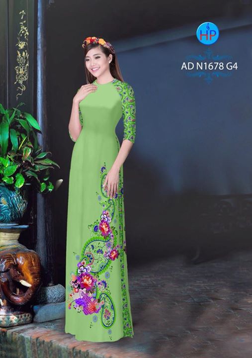 Vải áo dài Hoa in 3D AD N1678 32