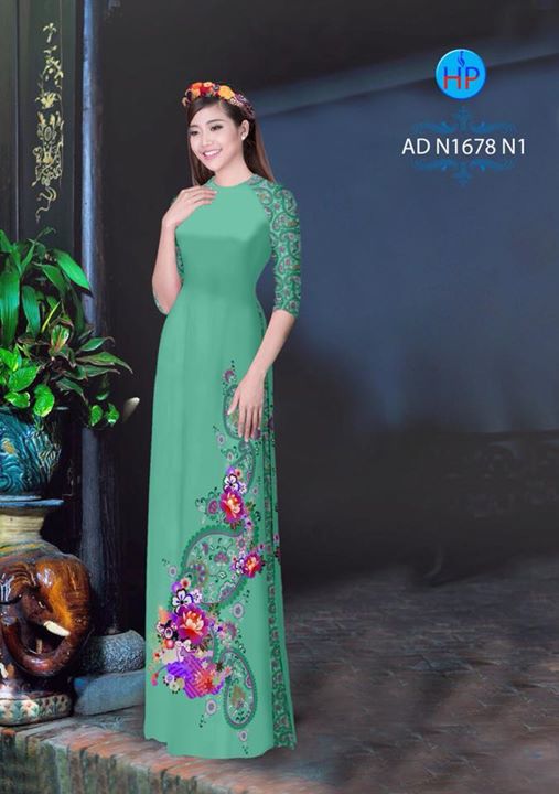 Vải áo dài Hoa in 3D AD N1678 36