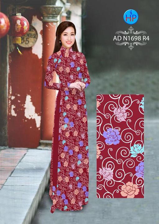 Vải áo dài Hoa nguyên áo đẹp sang AD N1698 27