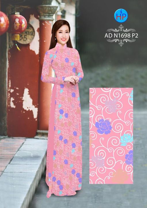 Vải áo dài Hoa nguyên áo đẹp sang AD N1698 31