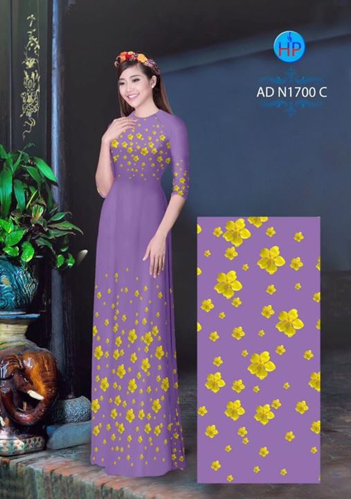 Vải áo dài Hoa Mai vàng AD N1700 29