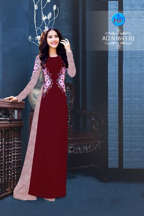 Vải áo dài Hoa in 3D AD N1693 32